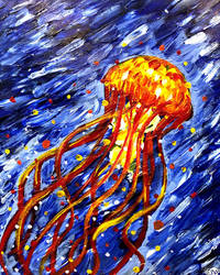 Pacific Sea Nettle | Acrylic Painting