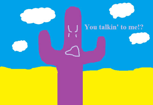 Purple Cactus w/ attitude