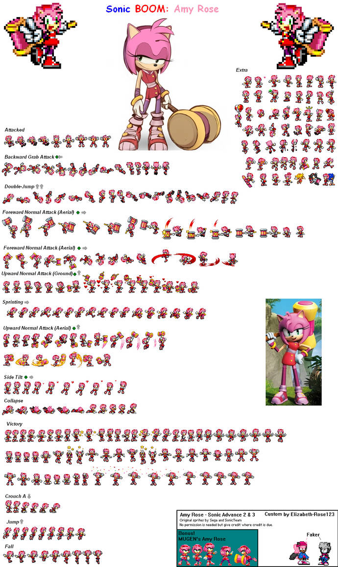 Sonic BOOM Sprites Amy Rose by BlackSista100 on DeviantArt