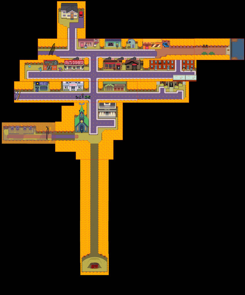 Deltarune - Full Town Map by AlbaBelen on DeviantArt