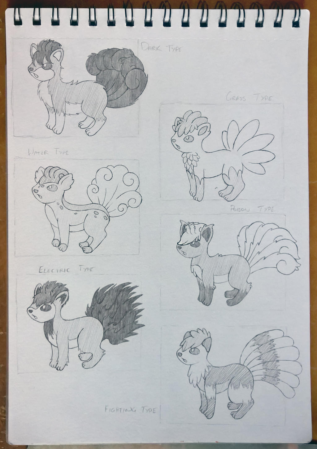 Vulpix Type Variations (27-02-2017) by Laura-Jayne-Art on DeviantArt