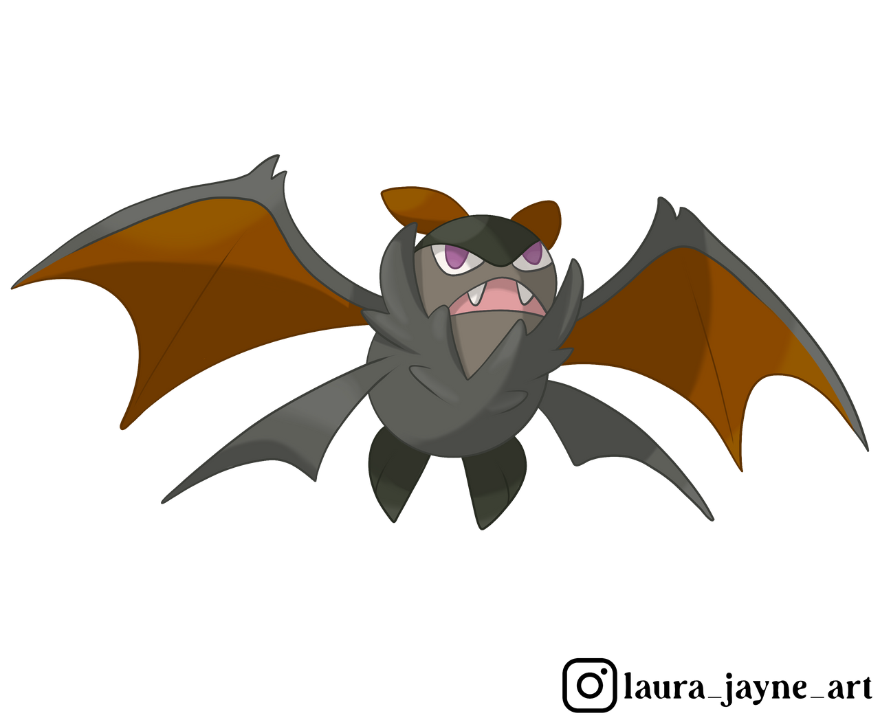 Hallowed Pokemon - Crobat Shiny by Laura-Jayne-Art on DeviantArt