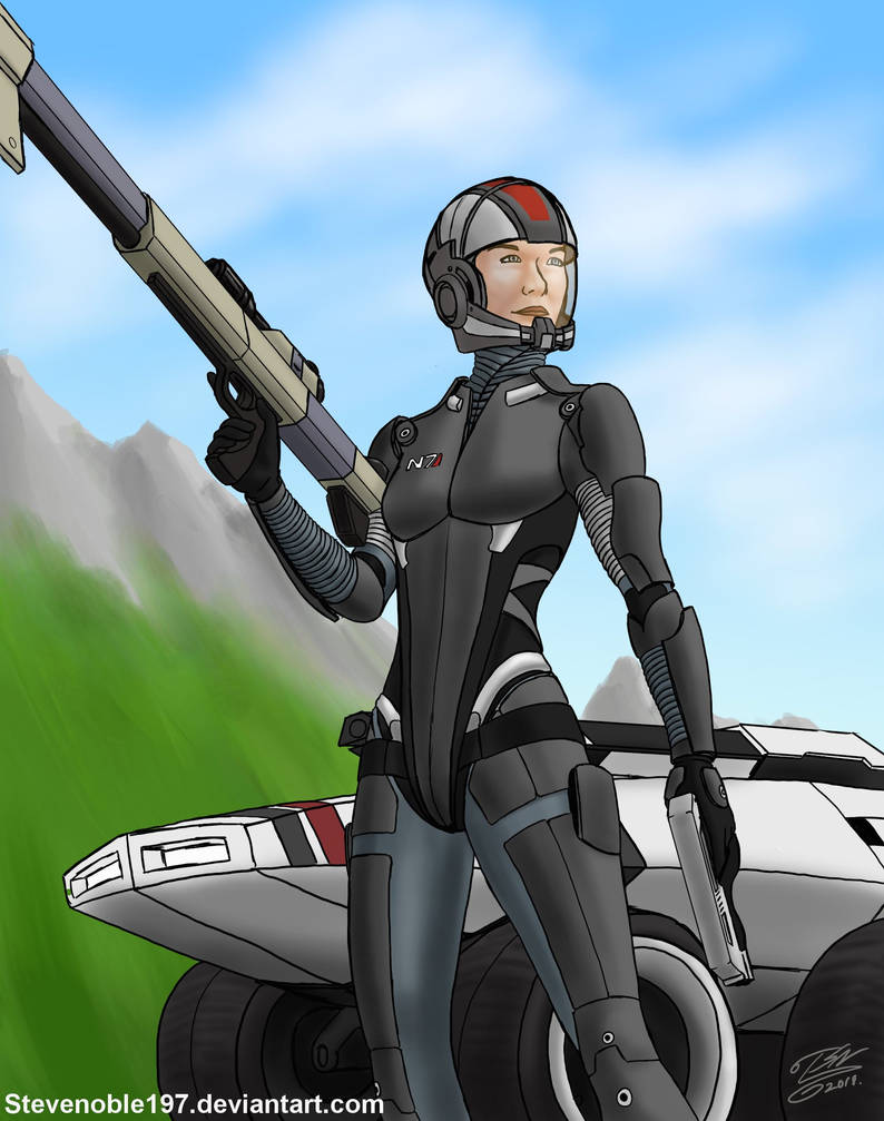 Commander Shepard (with helmet) by Lemorack on DeviantArt