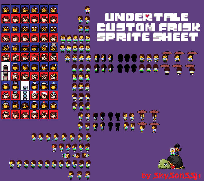 Undertale Custom Frisk Sprite Sheet By Skysonssj1 On Deviantart Undertale Custom Frisk Sprite Sheet By Skysonssj1 On Deviantart
