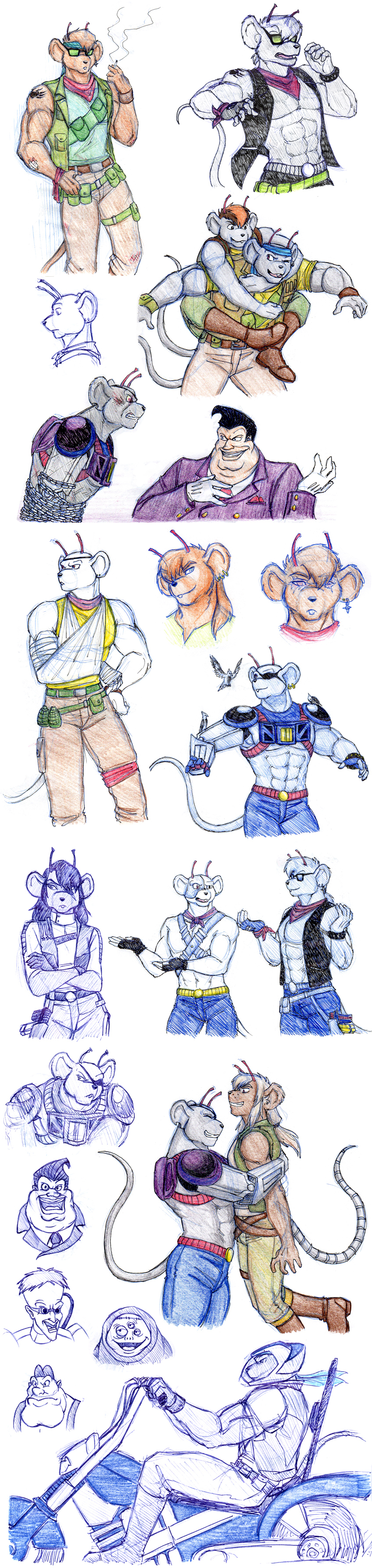 Sketchdump 22 - Biker Mice From Mars