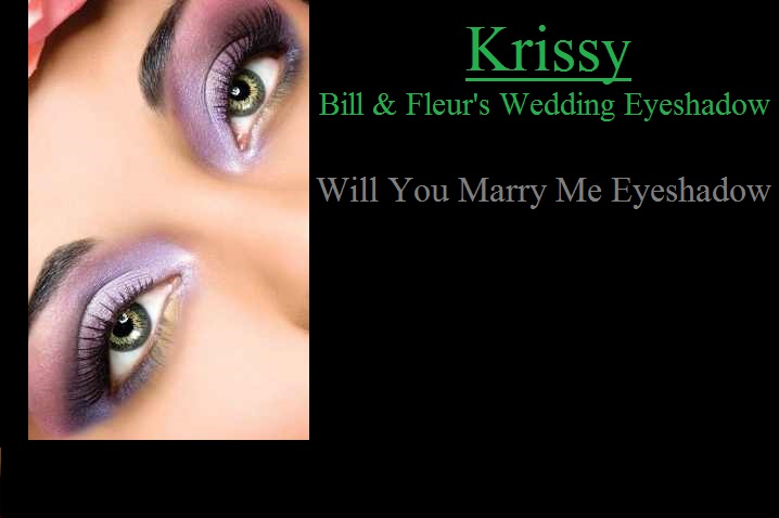 Krissy. BillandFleursWedding. WillUMarryME. Eye