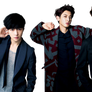 Lay, Chanyeol and Sehun (EXO) [PNG Render]