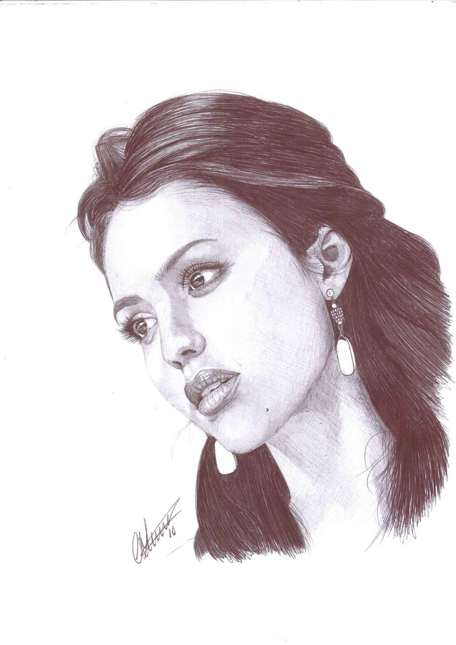 Jessica Alba Pen portrait