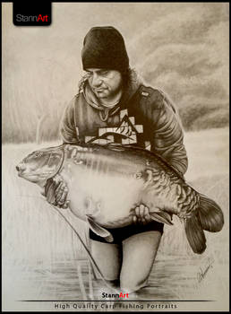 Julian Cundiff Carp Angler Portrait - StannArt