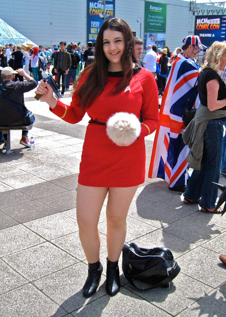 Starfleet Officer with Tribble