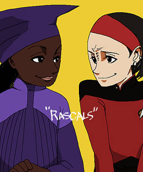 Guinan and Ensign Ro