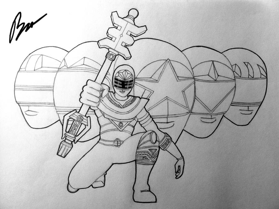 Zeo Ranger Colouring In Power Rangers Zeo drawing by BL301 on DeviantArt