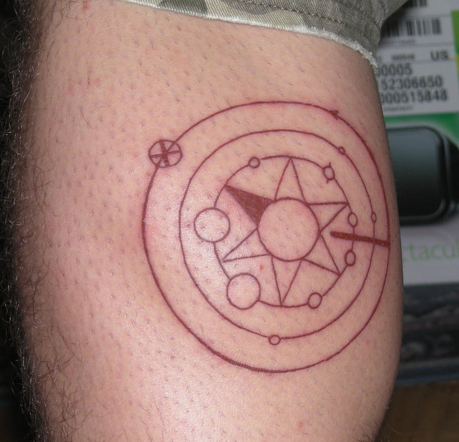 Sumerian Solar System Tattoo Photo