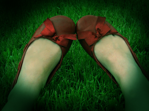 red shoes