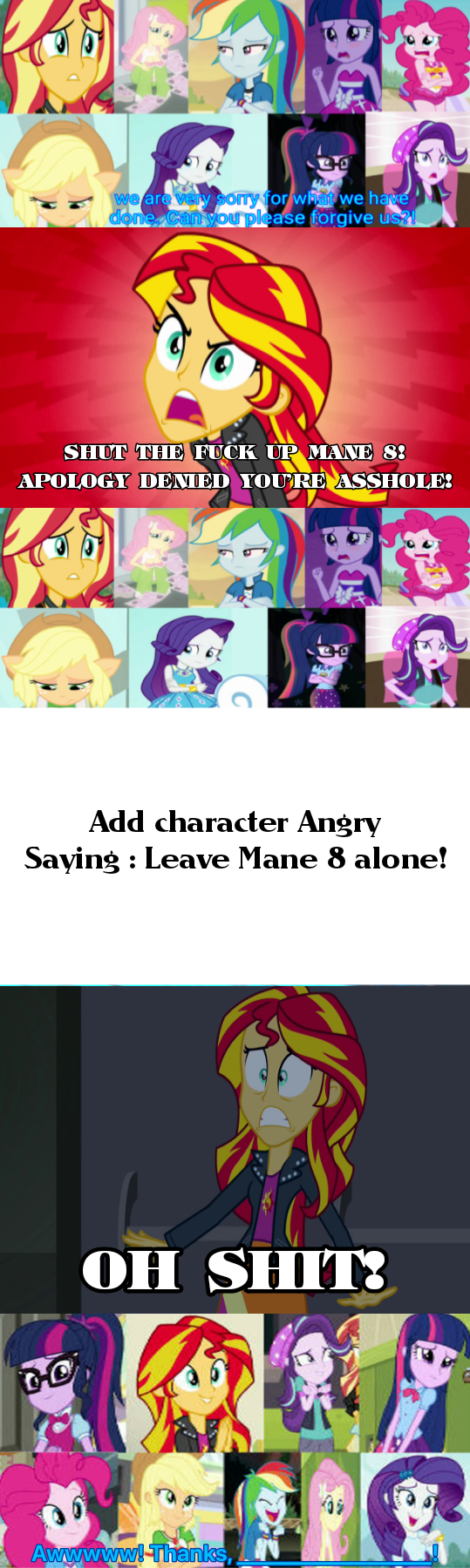 Who's Saves Mane 8 from evil sunset