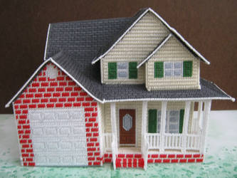 Plastic Canvas House Tissue Box