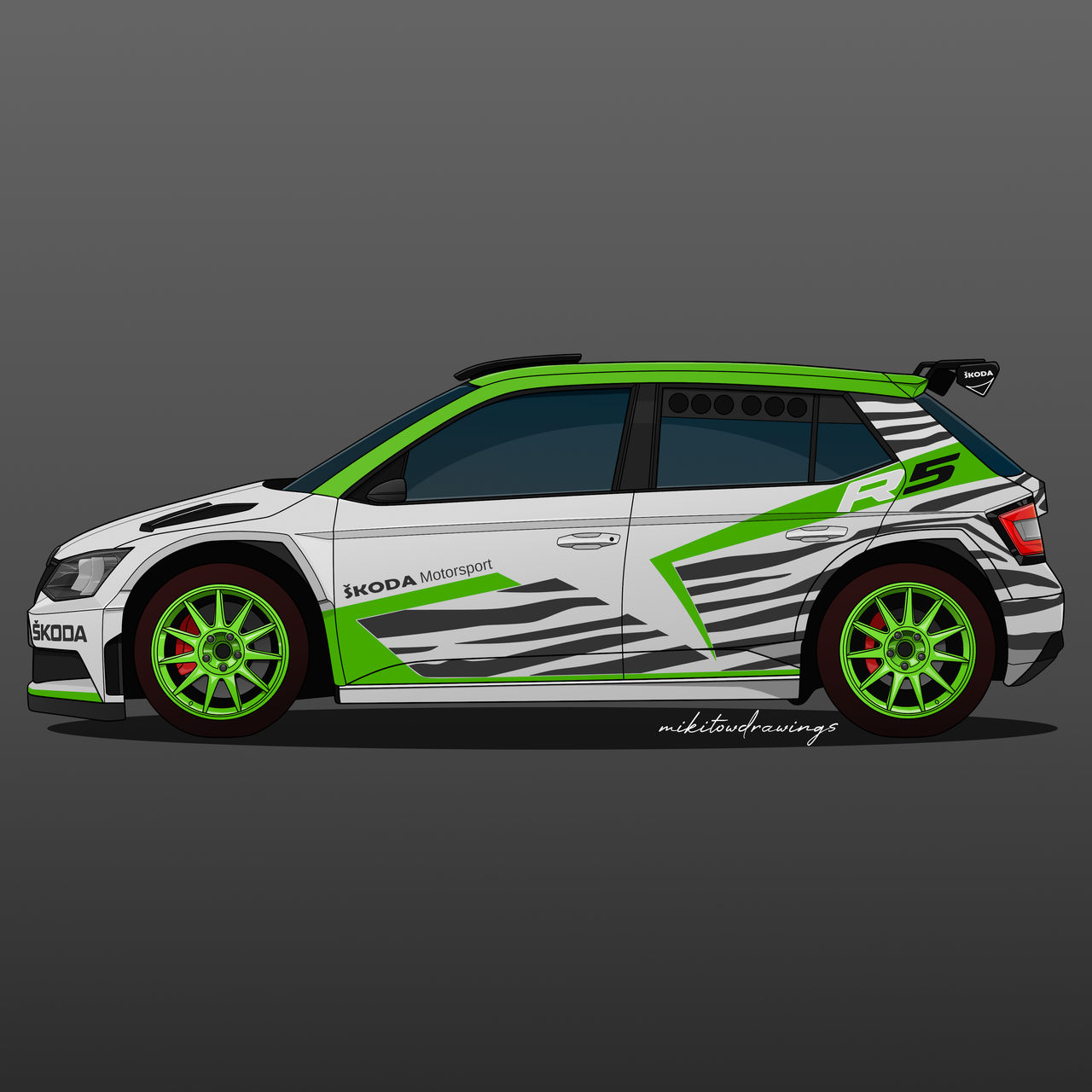 Rally R5 Logo Skoda Rally R5 WRC2 by mikitowdrawings on DeviantArt