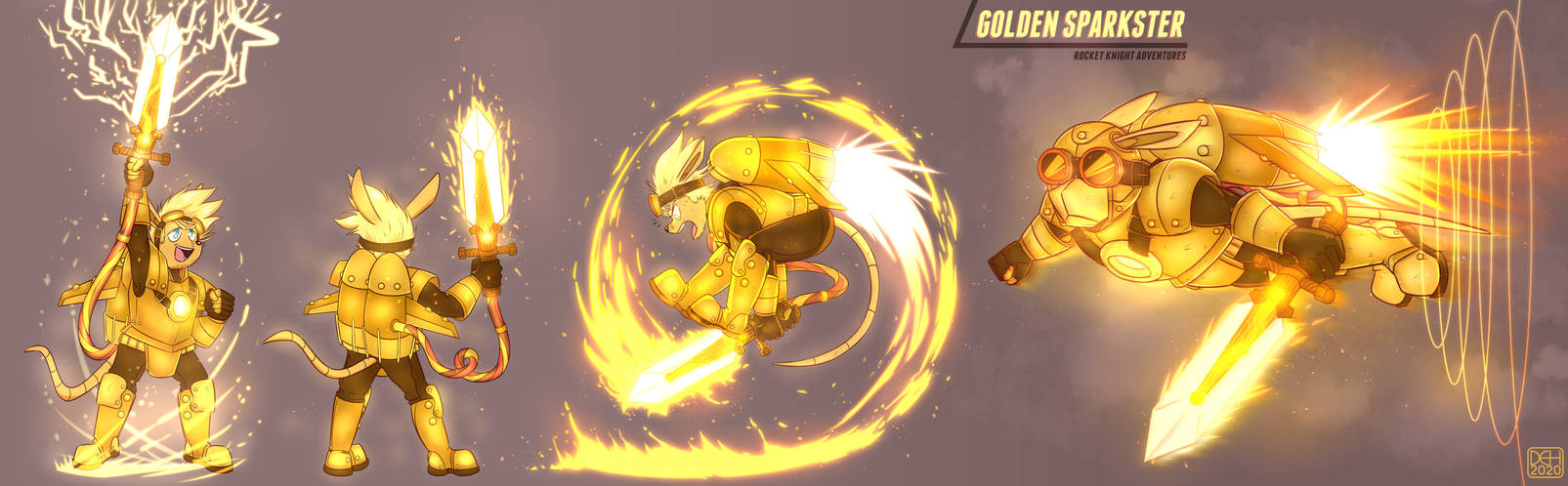 Commission - Golden Sparkster