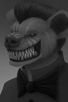 Joker Hyena grey scale