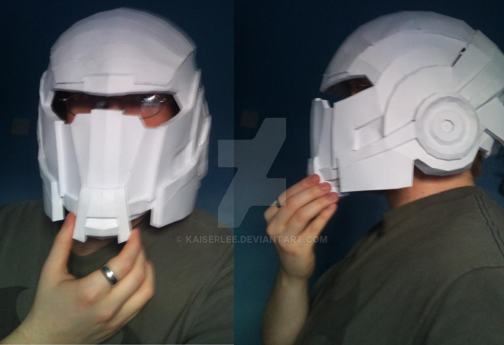 N7 Mass Effect helmet Papercraft