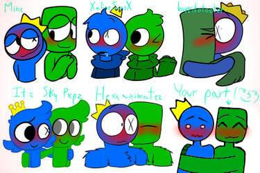Green x blue (Rainbow friends) by rosafisaeforwy on Sketchers United