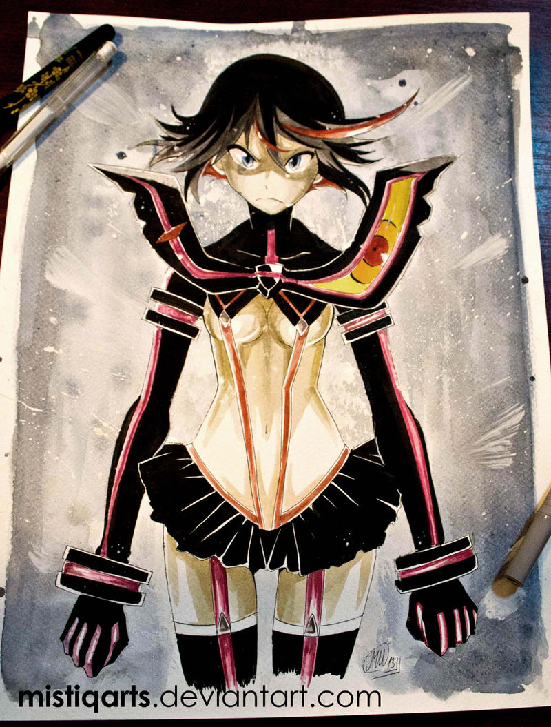 Kill la Kill Matoi Ryuuko Watercolor Portrait