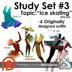 Study set #3: Ice skaters BIG SET