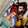 Aquaman and Mera Copic Art