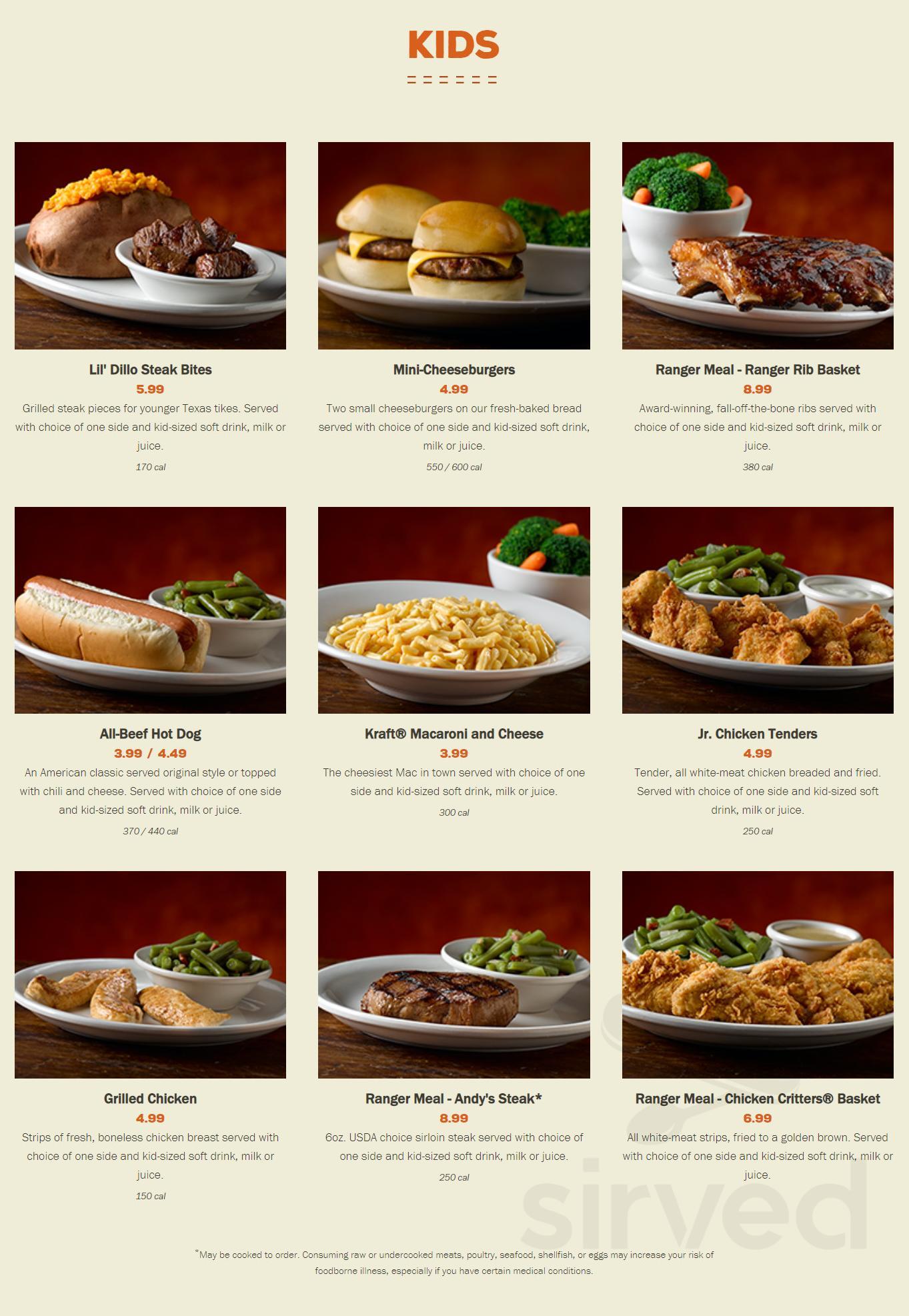 Texas Roadhouse Childrens Menu: Delicious Options for Kids