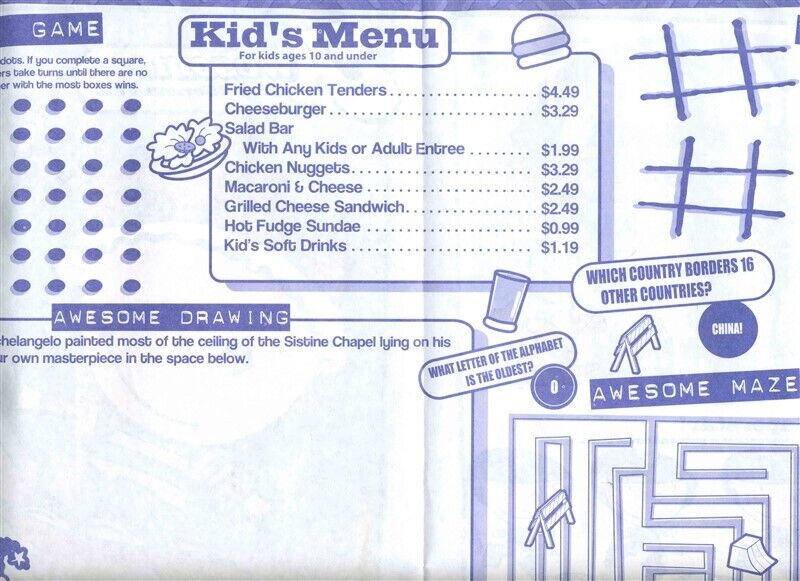 Ruby Tuesday kids menu by baltobattyicarus on DeviantArt