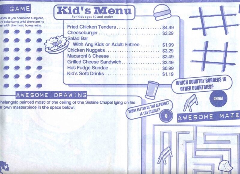 Ruby Tuesday kids menu by baltobattyicarus on DeviantArt