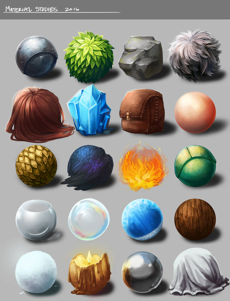 Material Studies by KayouVirus on DeviantArt