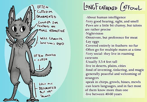 Longfeathered Catfowl Reference Sheet