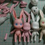 Porcelain and Resin Bunnies