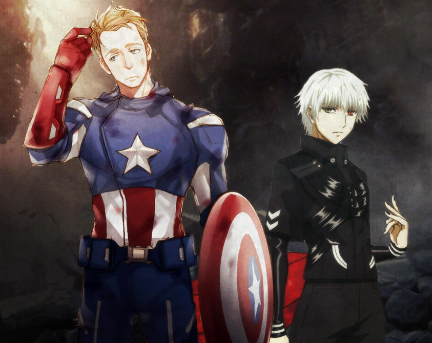 Avengers x Tokyo Ghoul - Steven Rogers, Kaneki Ken