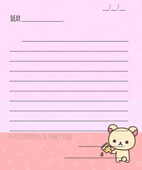 Korikakkuma Letter Freebie