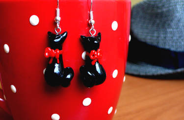 Black Cats earrings