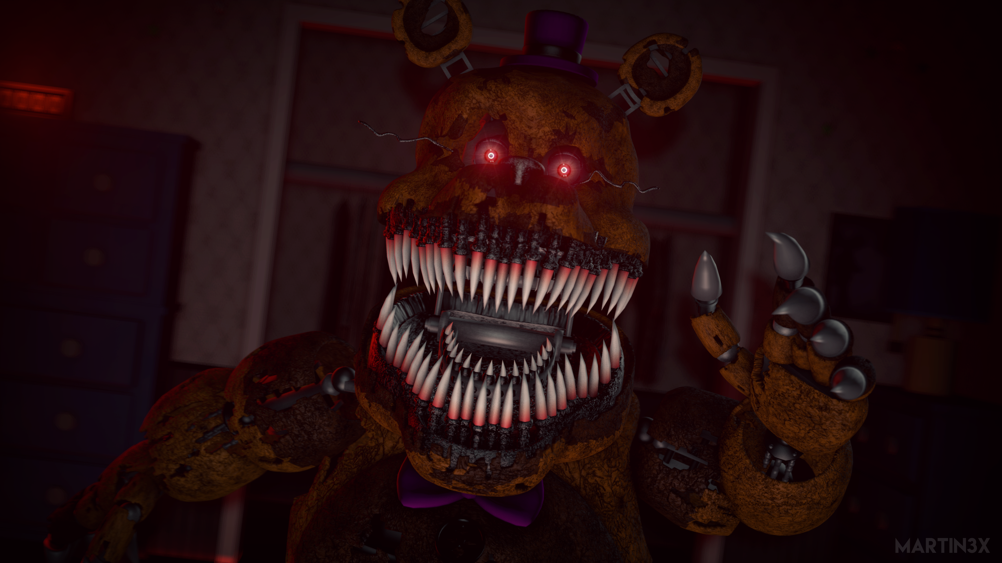 🎄Ford-Man CJ 🎄 on X: Finished headshot of Nightmare Fredbear #FNAF  #fnaffanart #fanart #fredbear #nightmarefredbear #fnaf4   / X