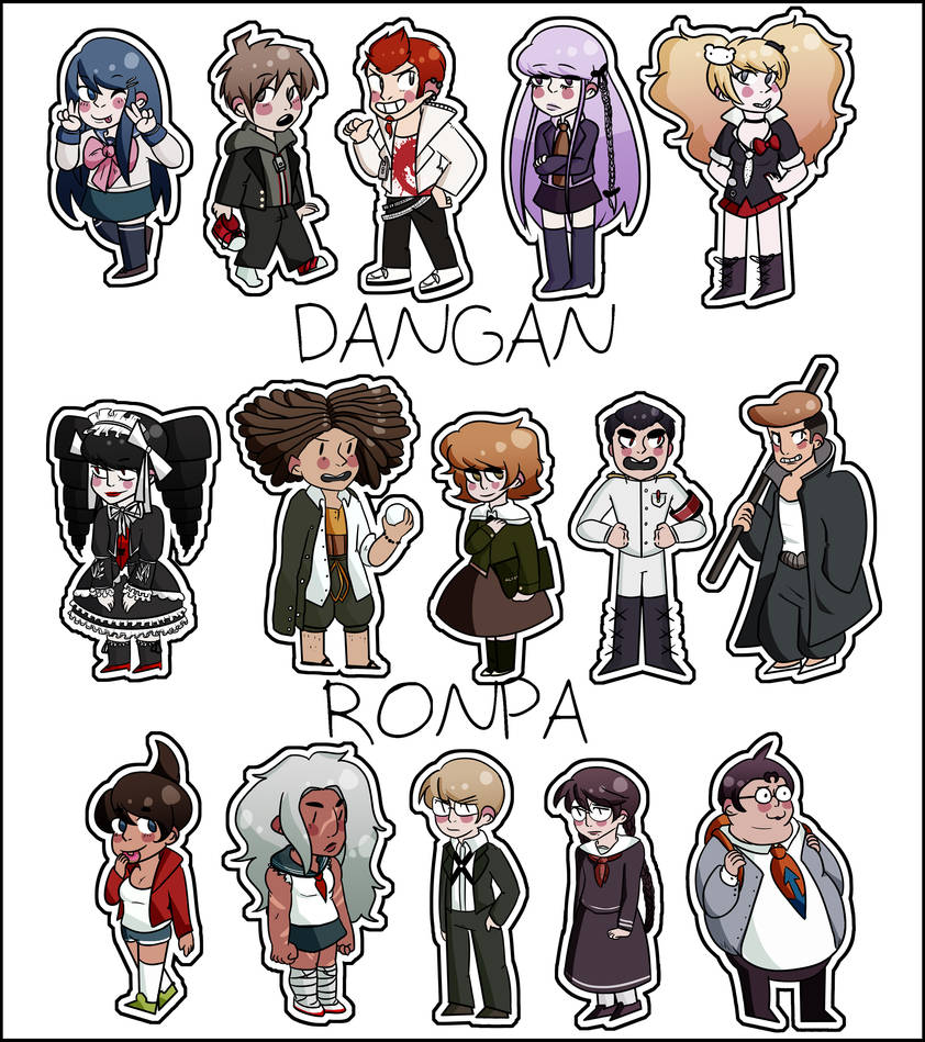 Dangan Ronpa Stickers (for sale) by adolescentcanine on DeviantArt
