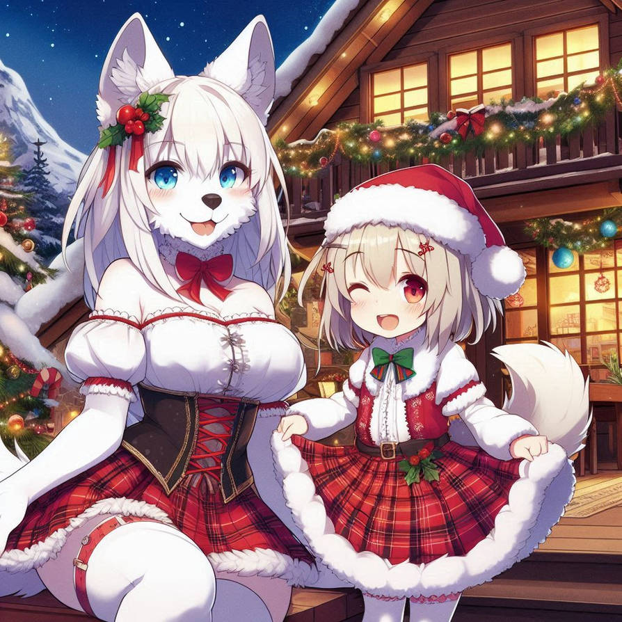 Two Characters, A White Furry Anthro Female Wolf D by griphon46 on ...