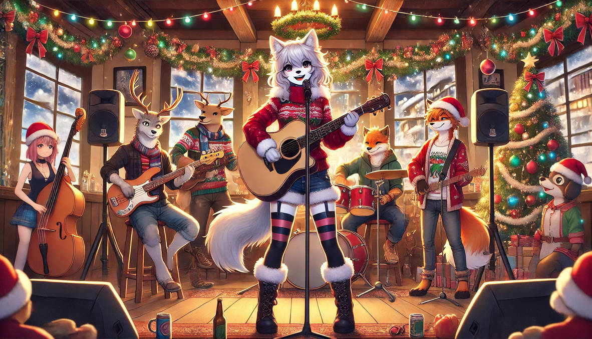 Furry Characters Performing On Stage In A Cozy Tav by griphon46 on ...