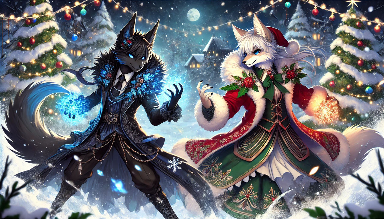 Two Anthro Female Wolf Characters (furry) In A Sno by griphon46 on ...