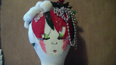 Christmas Themed Wig Head 2