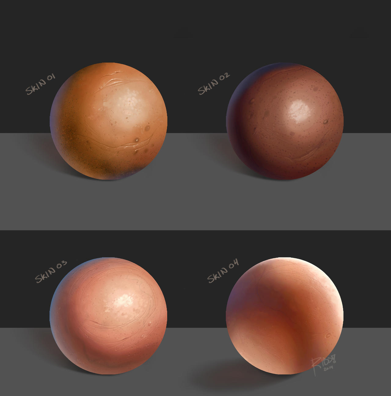 Skin Spheres Practice by RRibot on DeviantArt