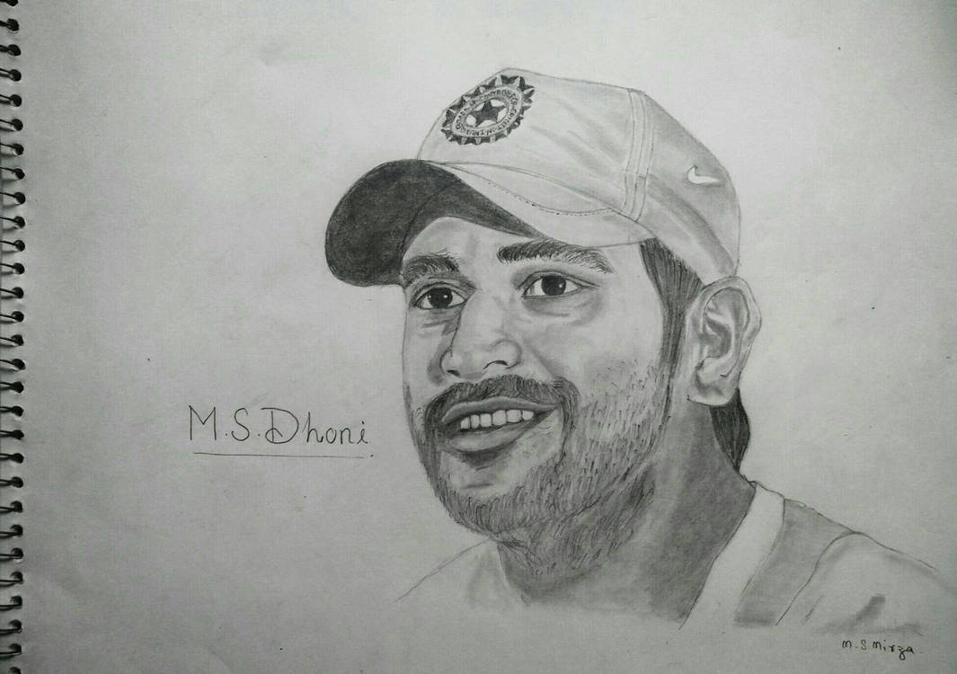 M s dhoni pencil drawing by mohd shad mirza by iamshadmirza