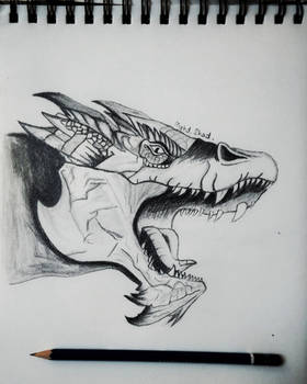 Dragon pencil drawing