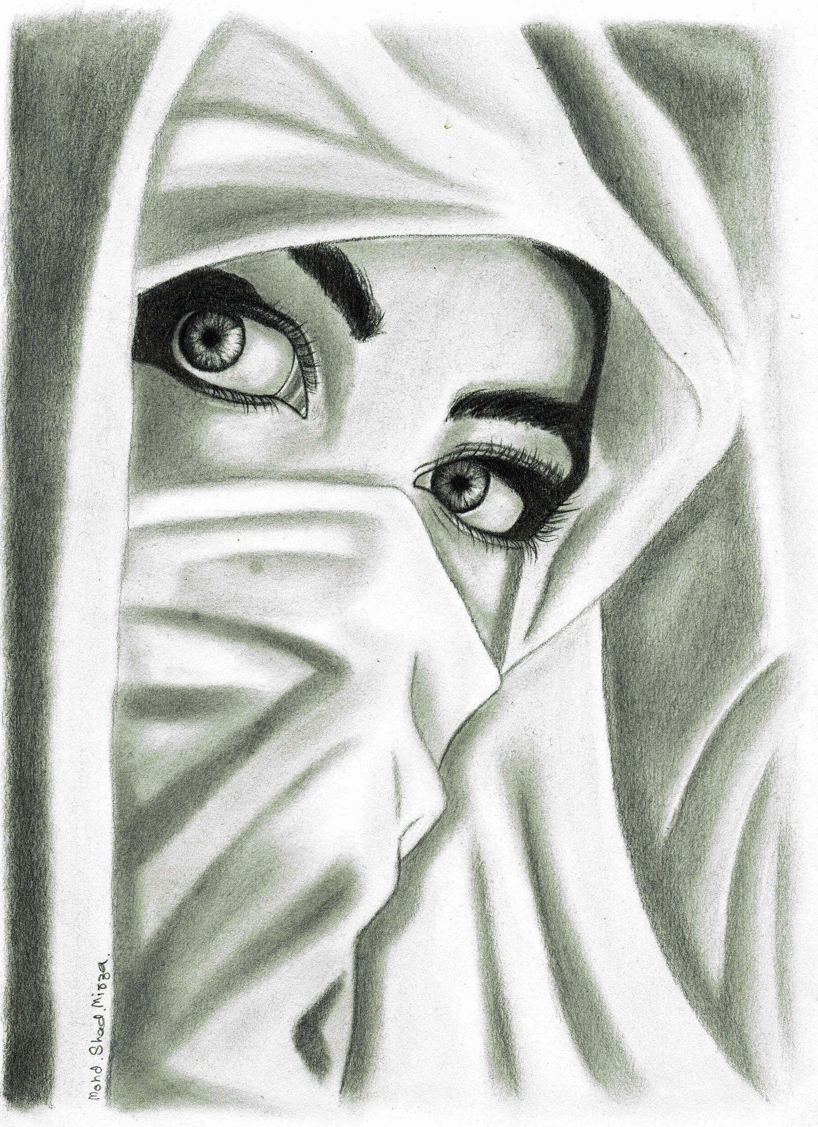 Girl In Hijab Drawing By Mohd Shad Mirza By Iamshadmirza On Deviantart