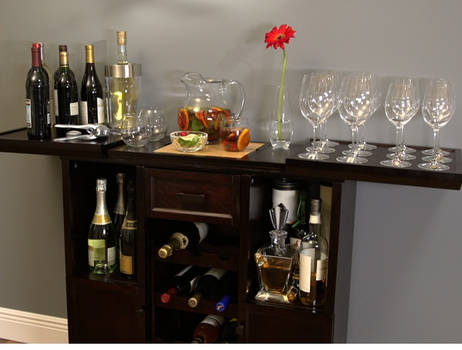 A home bar set up