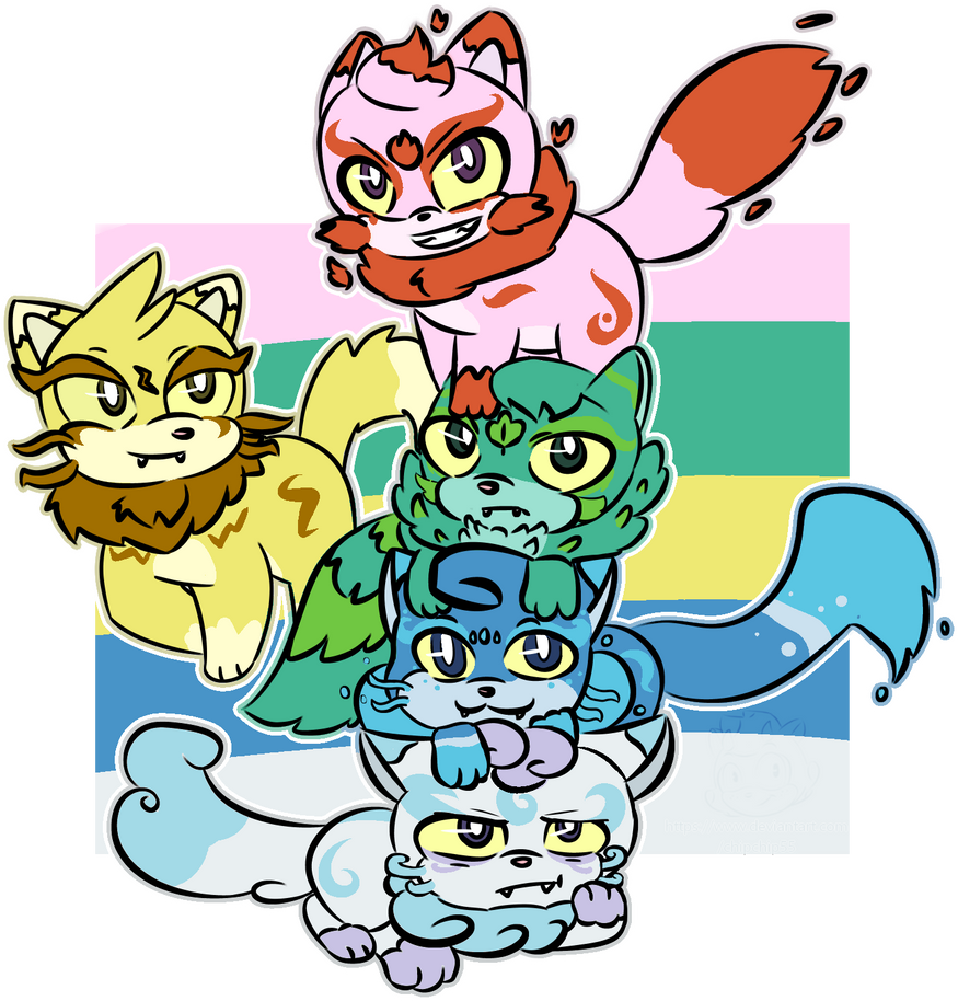 Elemental Cats| Request for a89iksm by chipchip55 on DeviantArt