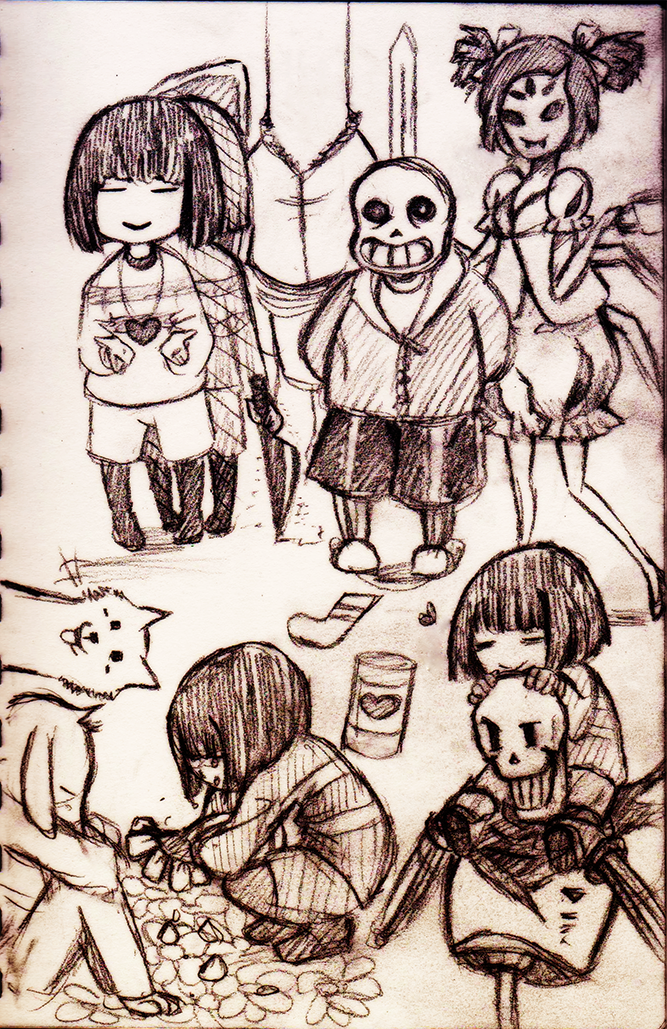 Undertale First Picture Undertale Sketches by Qin-Ying on DeviantArt
